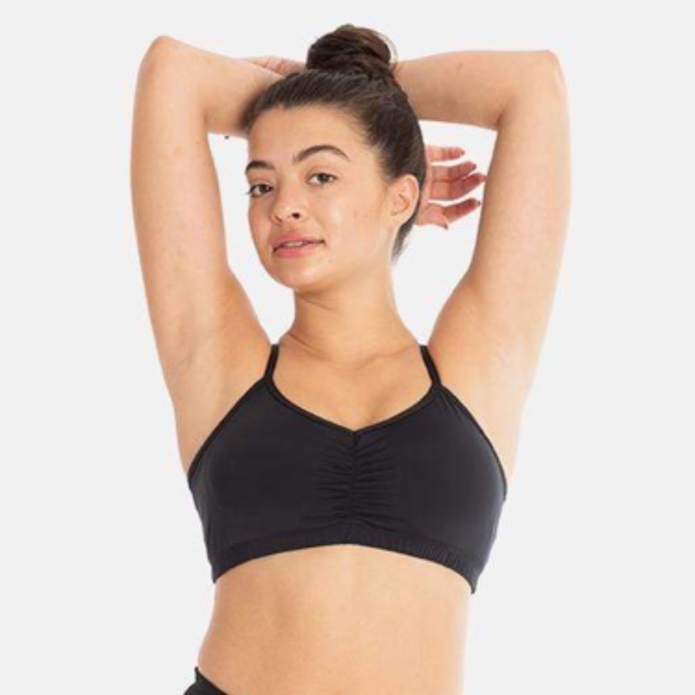 HANDFUL Black Small Adjustable Sports Bra + Pads